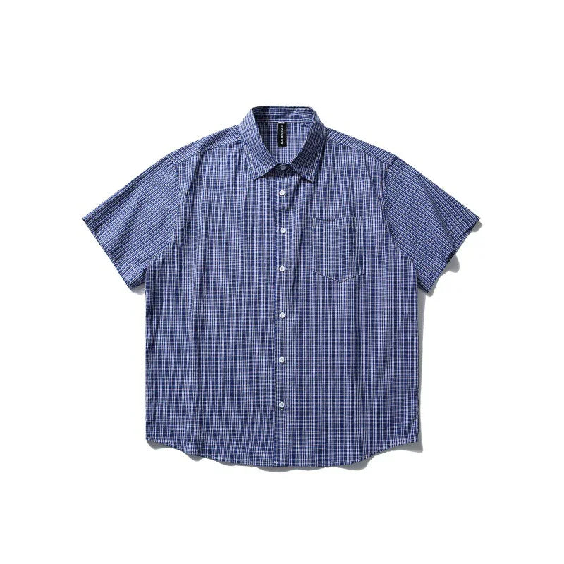 Pocket plaid shirt men's and women's silhouette shirt