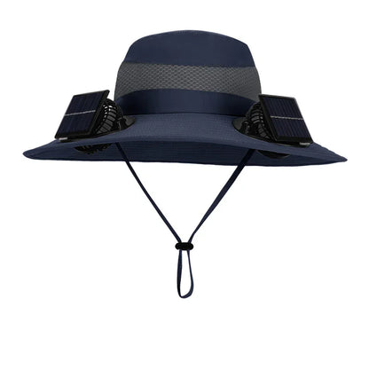 Solar-Powered Dual Fan Hat