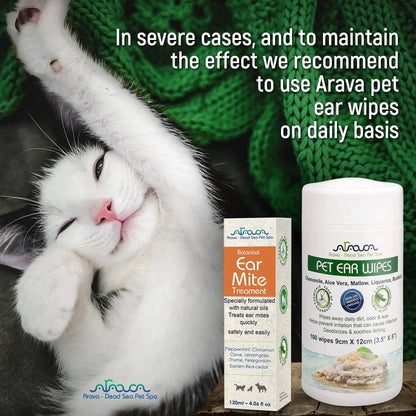 Pet Ear Mite Relief for Dogs & Cats BabyFour