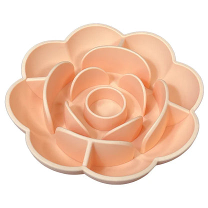 New Portable Dog Bowl Pet Feeder Licking Silicone Dog Bowl Slow Feeder Flower