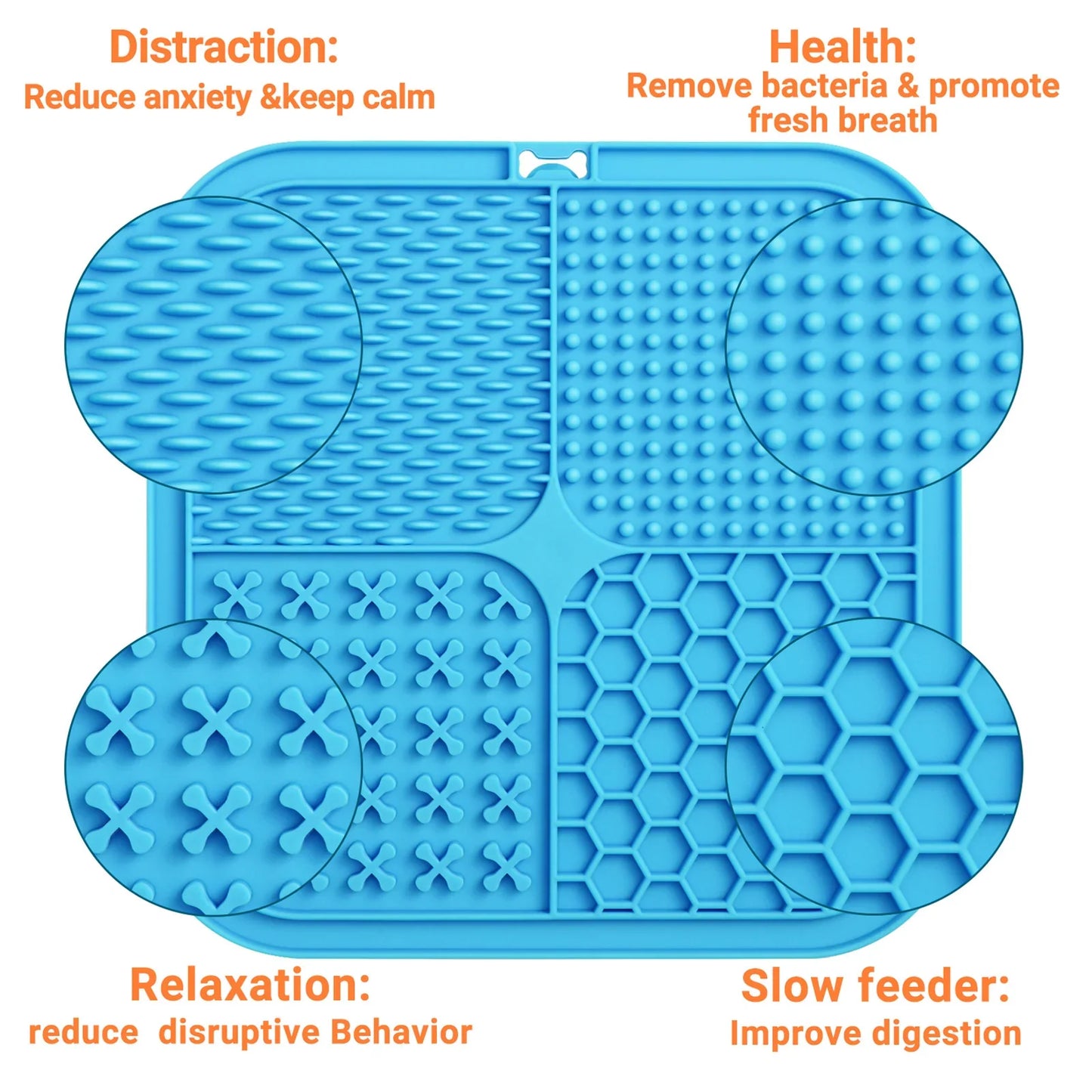 Pet Licking Pad New Pet Food Utensils Dog Slow Food Pad Placemat Sucker Slow Food Pad Dog Licking Pad