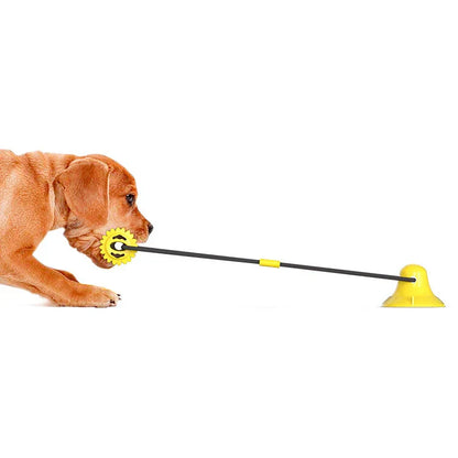 Pet Supplies Molar Leakage Bite Resistant Ball Dog Toy Double Sucker Dog Toy