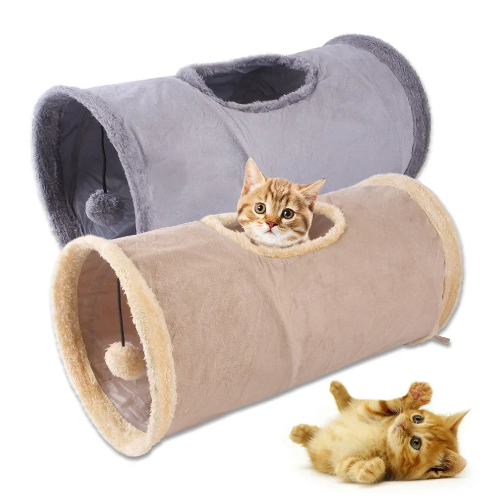 Pet supplies, cat tunnels, foldable suede cat channels, cat toy drill buckets