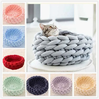 Filled Cotton Coarse Wool Hand-Woven Pet Cat Litter Can Be Machine Washed Coarse Cloth Dog Litter