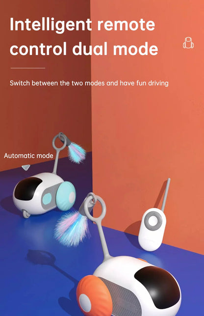 Remote Control Interactive Cat Car Toy USB Charging Chasing Automatic Self-moving Remote Smart Control Car Interactive Cat Toy P