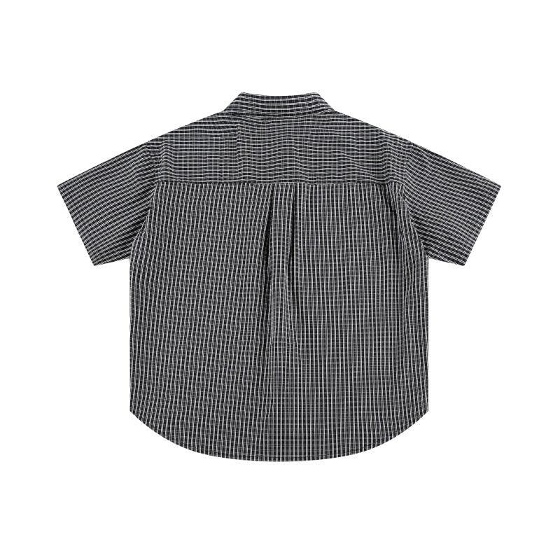 Plaid shirt men's and women's silhouette shirt