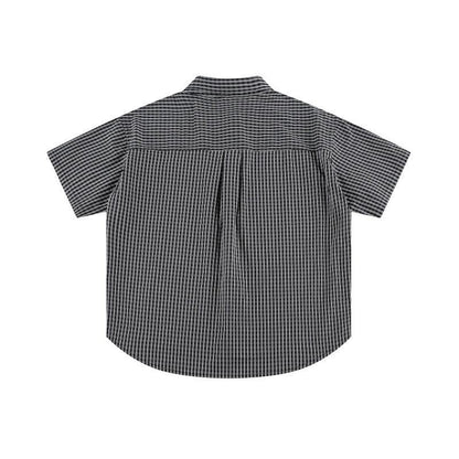 Plaid shirt men's and women's silhouette shirt