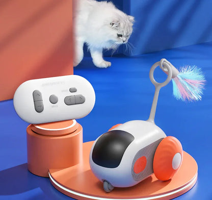 Pet Gravity Intelligent Running Car Remote Control Electric Cat Toy Teasing Stick Cat Pet