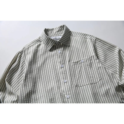 Long Sleeve Shirt Stripe Shirt Men