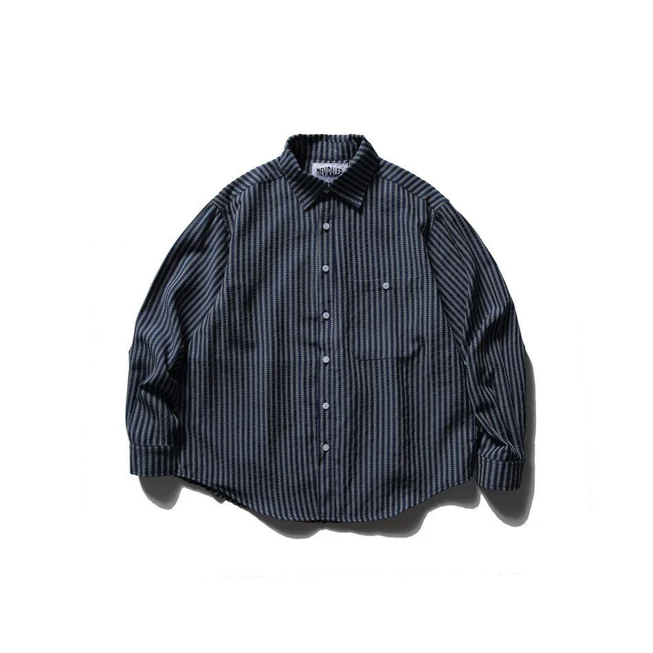 Long Sleeve Shirt Stripe Shirt Men