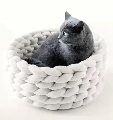 Filled Cotton Coarse Wool Hand-Woven Pet Cat Litter Can Be Machine Washed Coarse Cloth Dog Litter