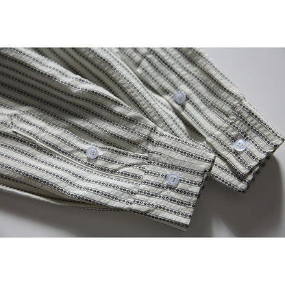 Long Sleeve Shirt Stripe Shirt Men