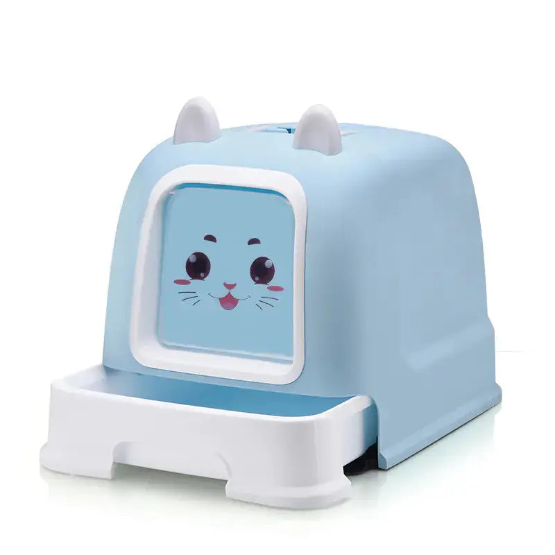 Deluxe Enclosed Cat Litter Box with Drawer BabyFour