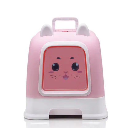 Deluxe Enclosed Cat Litter Box with Drawer BabyFour