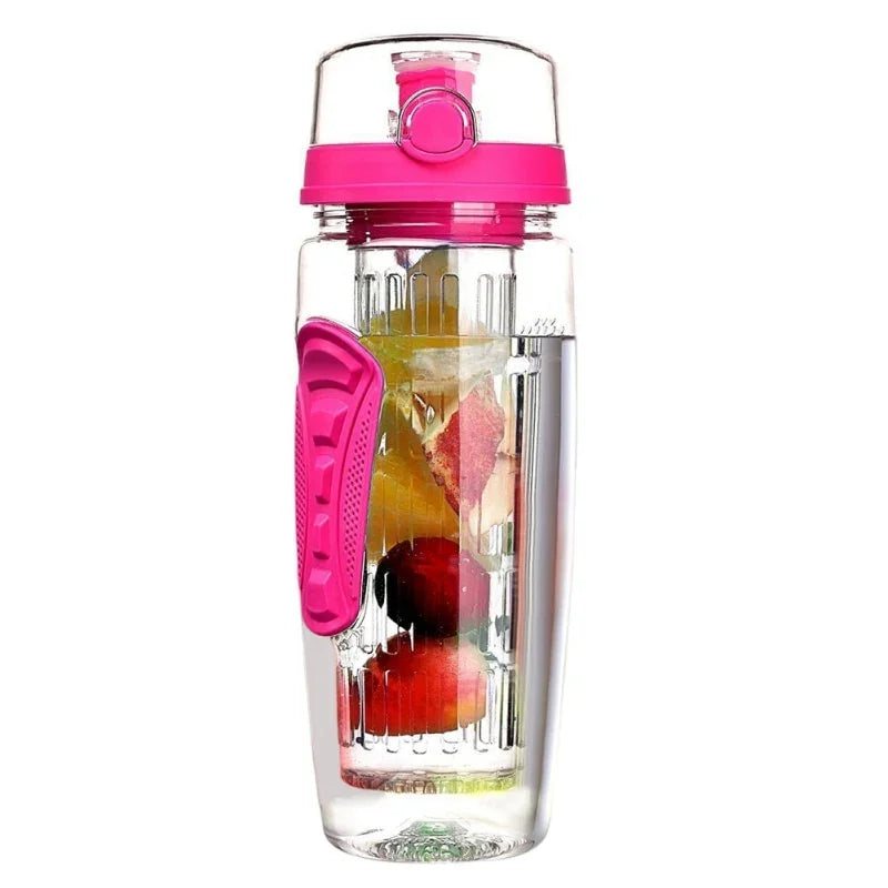 1000ml Free Fruit Infuser Juice Shaker Sports Lemon Water Bottle Tour hiking Portable Climbing Camp Bottles Outdoor Kettle Pro