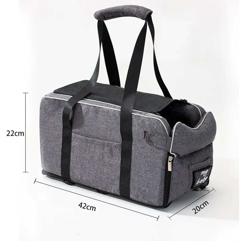 Puppy Cat Bed Car Console Pet Litter Portable Car Handrail Dog Cat Mat Travel Bed Safety Pet Seat