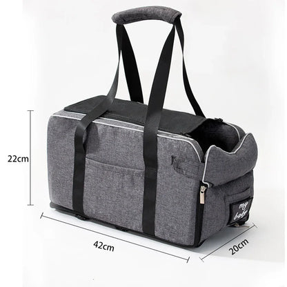 Puppy Cat Bed Car Console Pet Litter Portable Car Handrail Dog Cat Mat Travel Bed Safety Pet Seat