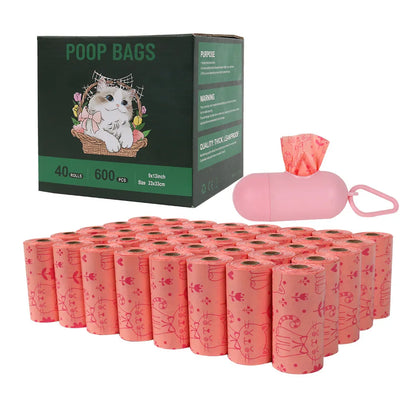 40 rolls of biodegradable pet garbage bag dog litter bag lemon fragrance fecal bag