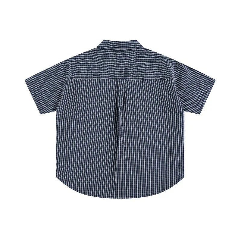 Plaid shirt men's and women's silhouette shirt