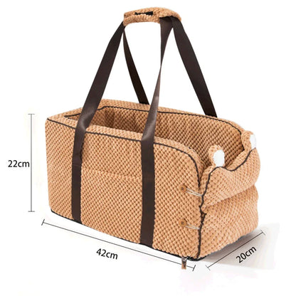 Puppy Cat Bed Car Console Pet Litter Portable Car Handrail Dog Cat Mat Travel Bed Safety Pet Seat