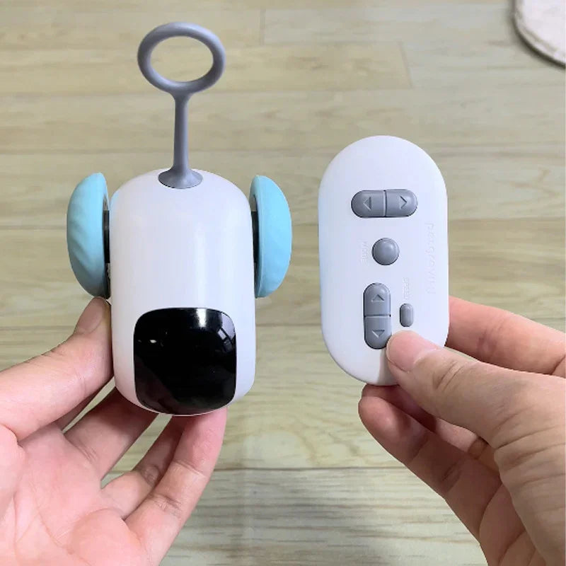 Pet Attraction Running Car Smart Toy Teaser Wand Feather Toy Autonomous Driving Mode
