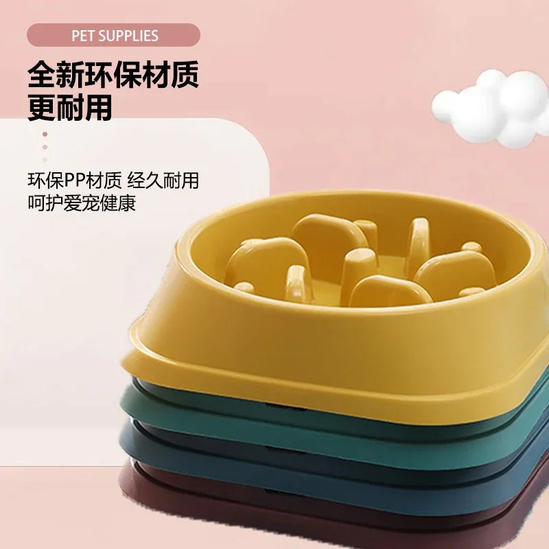 Pet Slow Food Bowl Dog Choke Prevention Single Bowl Non slip Large Jungle Pillar Slow Food Dog Bowl Food Plate Slow Food Feeder