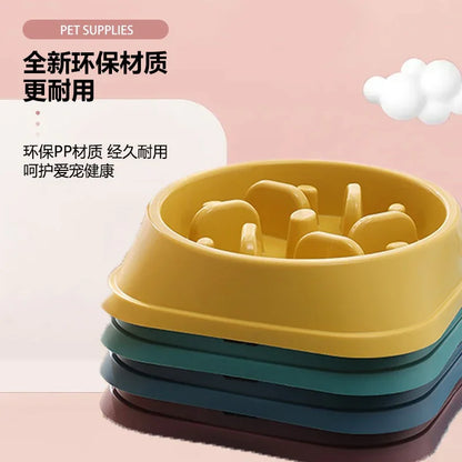 Pet Slow Food Bowl Dog Choke Prevention Single Bowl Non slip Large Jungle Pillar Slow Food Dog Bowl Food Plate Slow Food Feeder