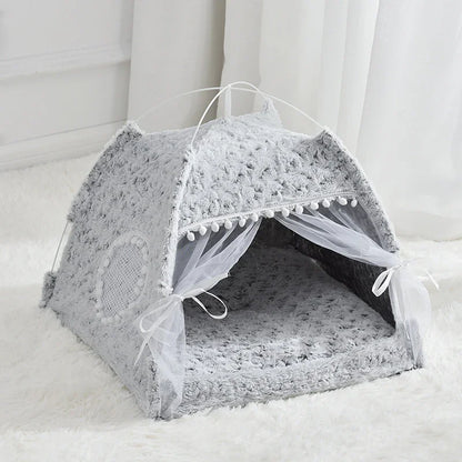 Cat Kennel Summer Cat Tent Cat House Semi Enclosed Pet Bed Four Seasons Dog Kennel Villa Bed Supplies