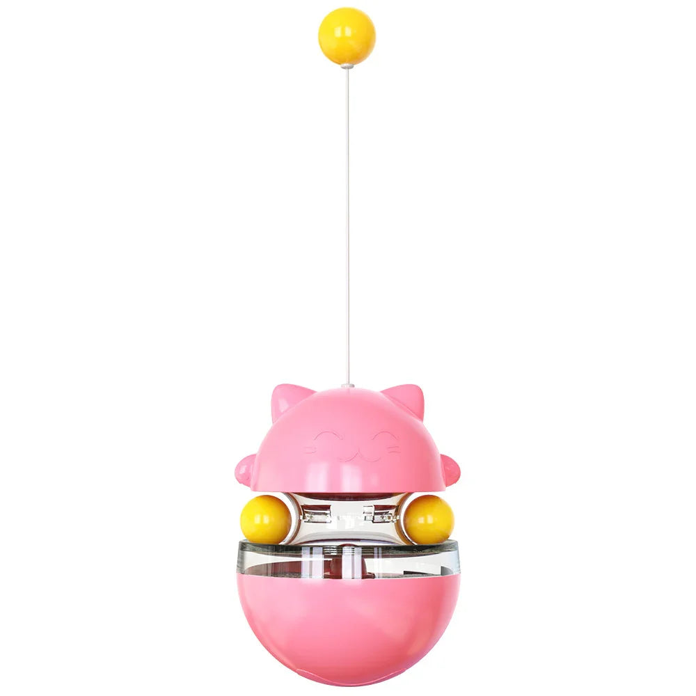 Leaking Food Ball Teasing Cat Stick Tumbler Cat Turntable Toy Pet Supplies