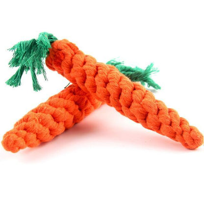 Pet Cotton Rope Carrot Dog Hand-Woven Cotton Rope Carrot Dog Molar Teeth Cleaning Pet Toy Buy One Get One Free