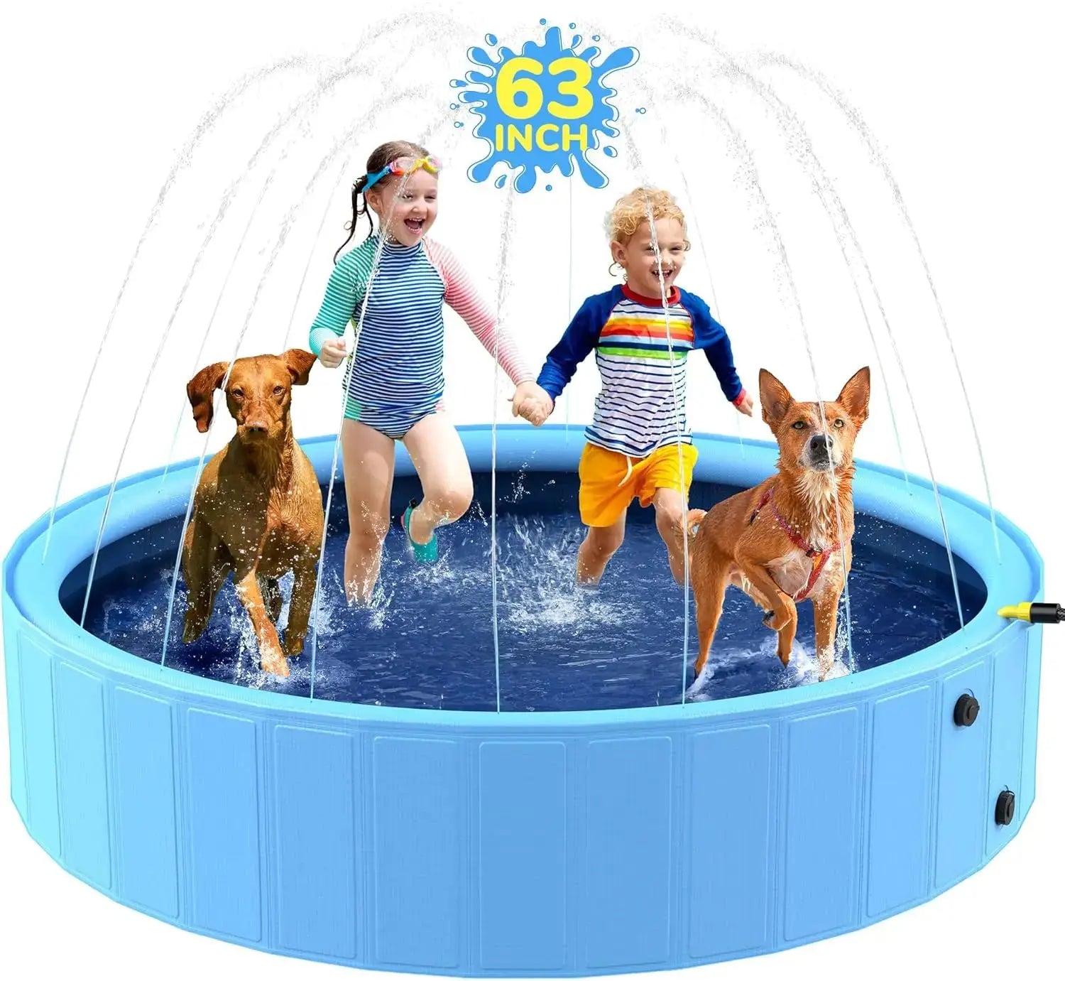 Foldable Pet Splash Pool for Dogs and Bathing Fun BabyFour