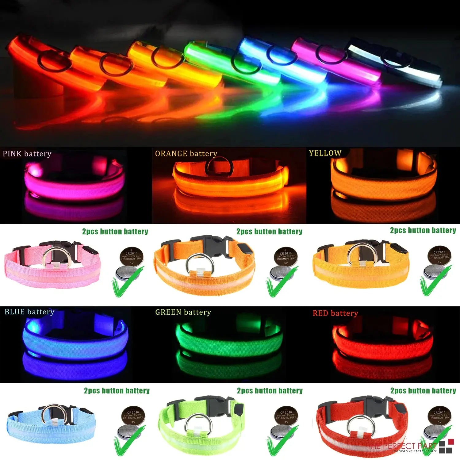 Glowing Safety LED Dog Collar BabyFour