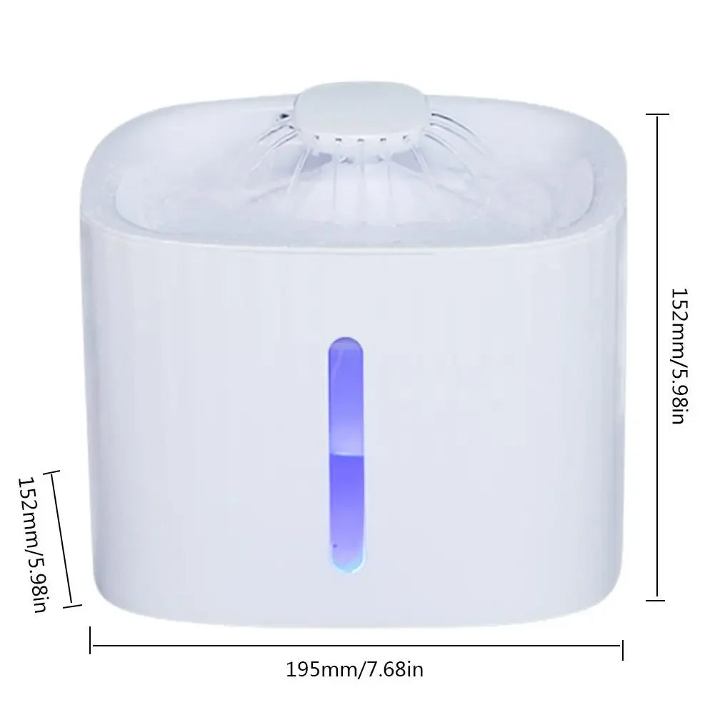 Pet Water Fountain Swan Neck Shaped Cat Water Dispenser USB Charging Automatic Drinking Fountain 2L With LED Light For Cat Dog