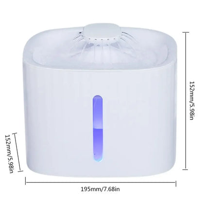 Pet Water Fountain Swan Neck Shaped Cat Water Dispenser USB Charging Automatic Drinking Fountain 2L With LED Light For Cat Dog