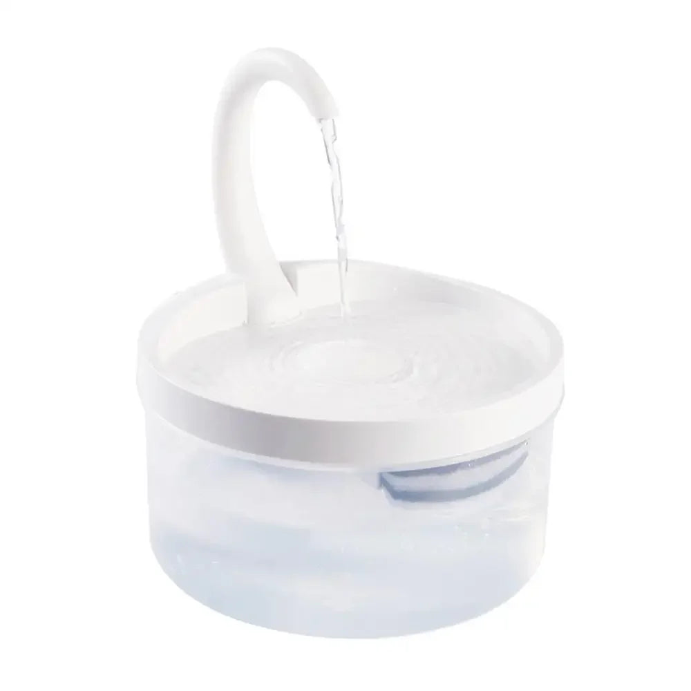 Pet Water Fountain Swan Neck Shaped Cat Water Dispenser USB Charging Automatic Drinking Fountain 2L With LED Light For Cat Dog