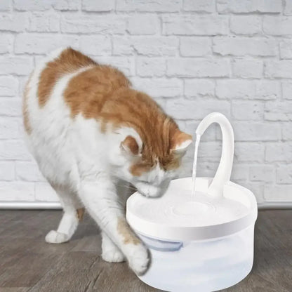 Pet Water Fountain Swan Neck Shaped Cat Water Dispenser USB Charging Automatic Drinking Fountain 2L With LED Light For Cat Dog