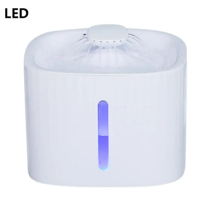 Pet Water Fountain Swan Neck Shaped Cat Water Dispenser USB Charging Automatic Drinking Fountain 2L With LED Light For Cat Dog