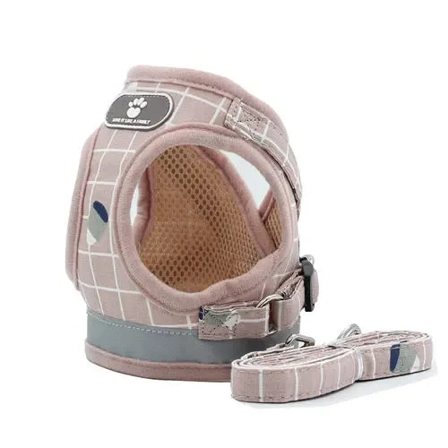 Reflective Dog Harness And Leash Set Nylon Mesh Kitten Puppy Dogs Vest Harness Leads Pet Clothes For Small Dogs