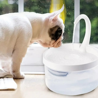 Pet Water Fountain Swan Neck Shaped Cat Water Dispenser USB Charging Automatic Drinking Fountain 2L With LED Light For Cat Dog