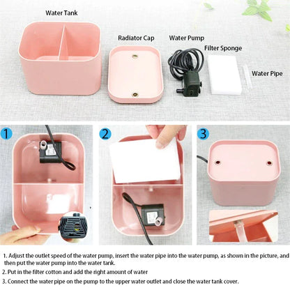 Automatic Electric Mute USB Cat Water Fountain Dog Pet Drinker Feeder Bowl with Filter Radar Induction Water Dispenser