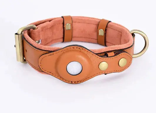 Premium Leather Tracker Collar for Dogs BabyFour