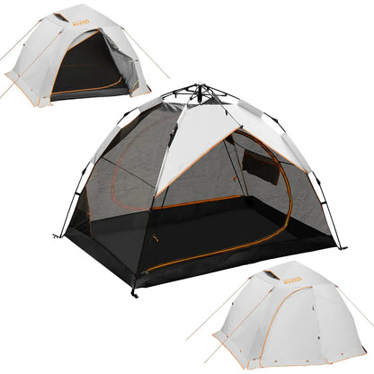 OutdoorMaster 2 Person Camping Tent 4 Seasons Lightweight Backpacking Tent Waterproof and Weatherproof Tent Double Layer Outdoor Tents Pop Up Tent for Camping Hiking and Mountaineering