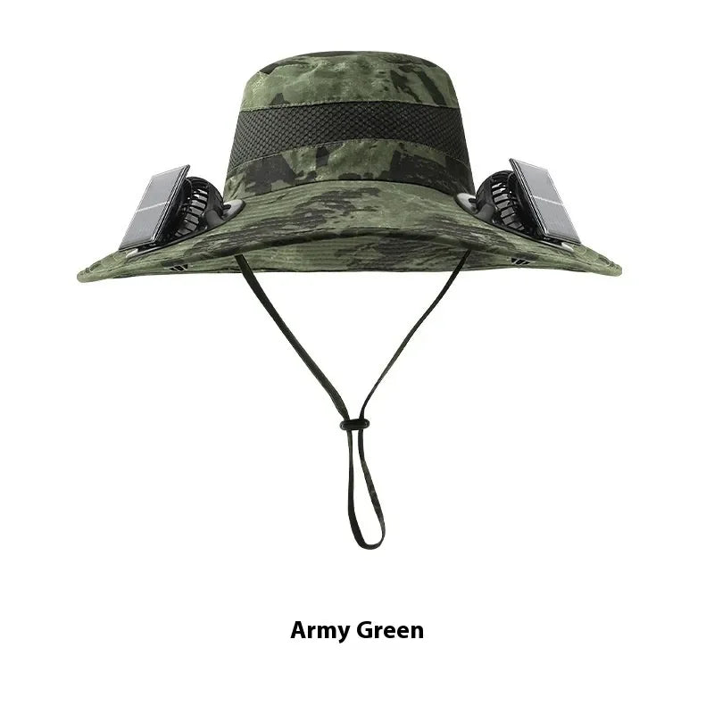 Solar Powered Cooling Fan Hat