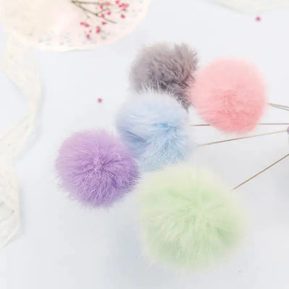 Vibrant Rabbit Fur Teaser Wand with Bell BabyFour