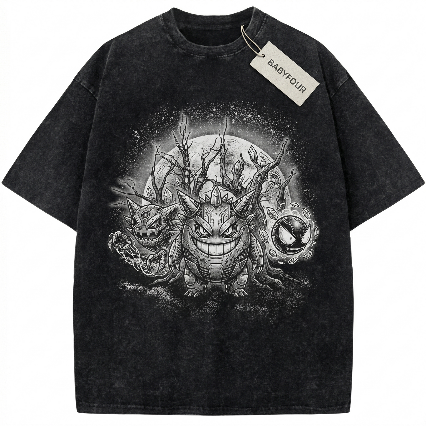 Vintage Purple Ghost Evolution Graphic Tee - Retro Anime Phantom Monster Unisex T-Shirt