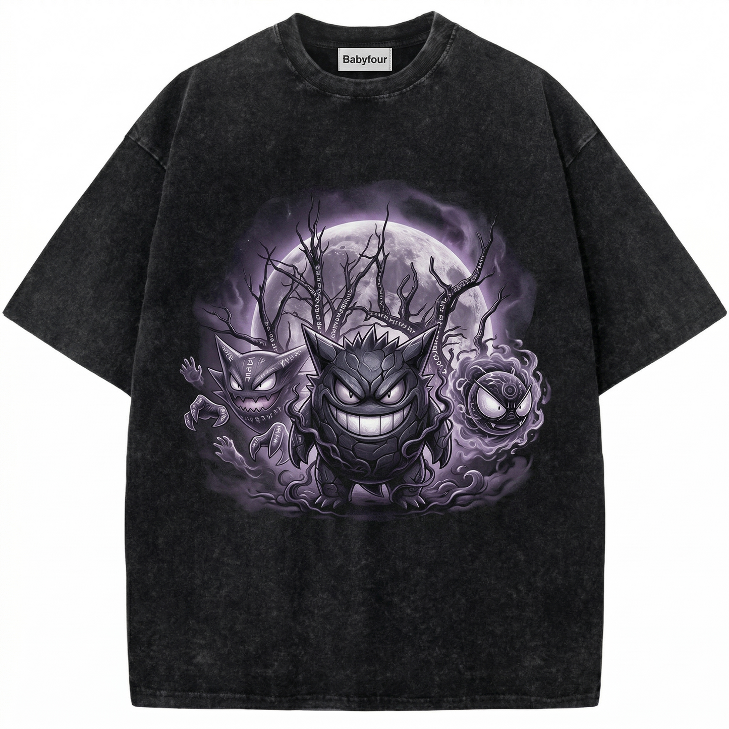 Vintage Purple Ghost Evolution Graphic Tee - Retro Anime Phantom Monster Unisex T-Shirt (2)