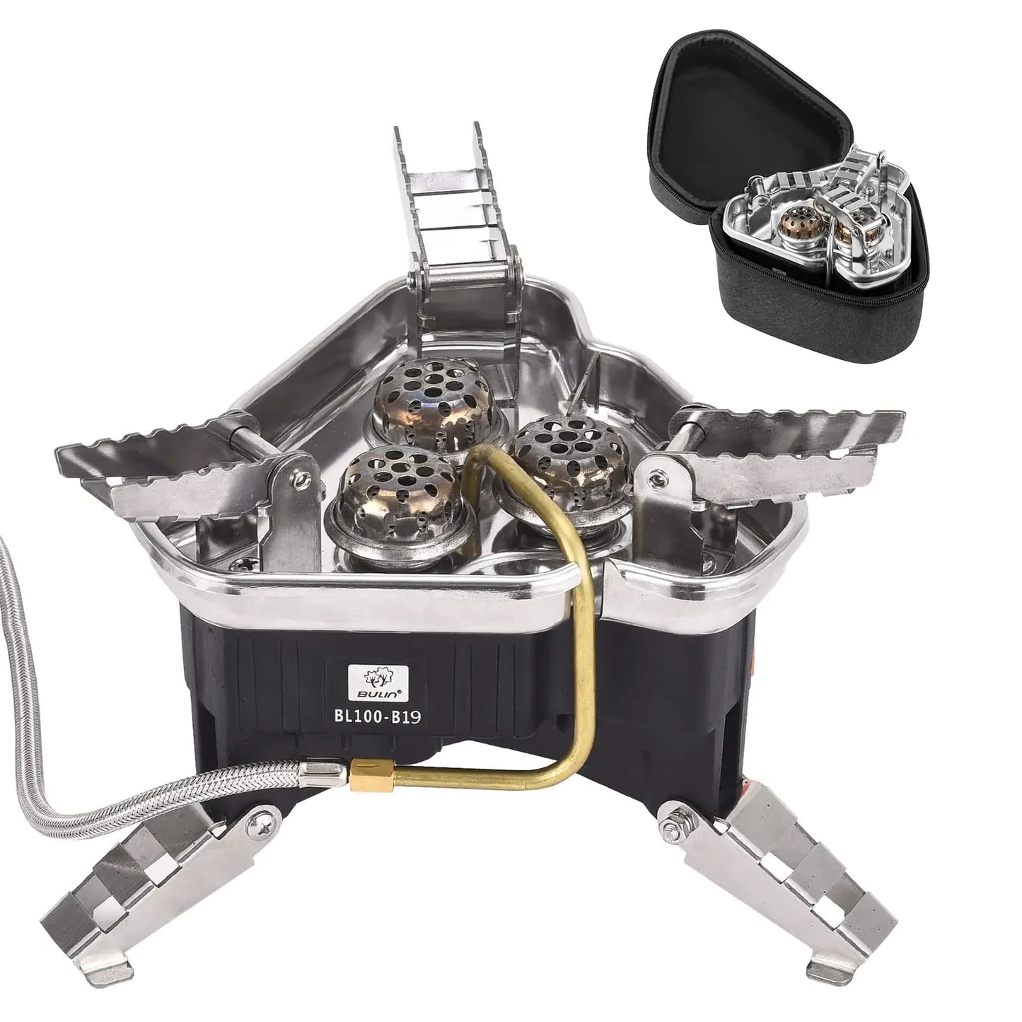 Bulin Camping Stove Burner 3500W/3800W/5800W/6800W/18000W Adjustable Ultralight Backpacking Stove Windproof Camp Portable Propane Stove for Camping Hiking Backpack Outdoor