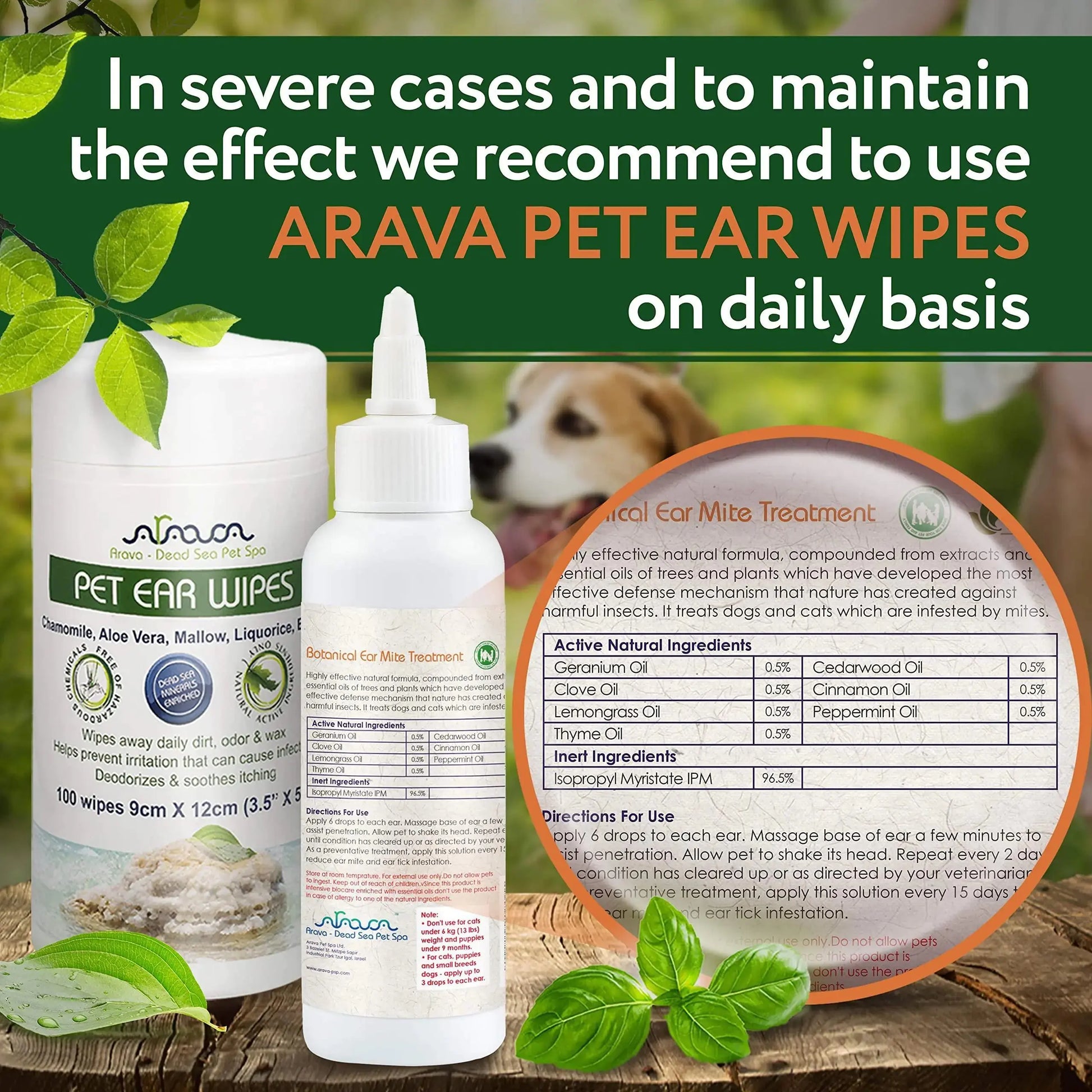 Pet Ear Mite Relief for Dogs & Cats BabyFour