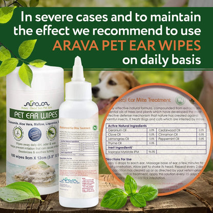 Pet Ear Mite Relief for Dogs & Cats BabyFour