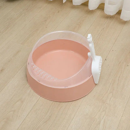 Spacious Covered Cat Litter Box with Scoop